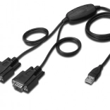 USB 2.0 adapter 2x RS232-hez (DB9) USB A apa/anya kábellel, 1,5 m hossz