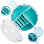 Utazó kerek ékszertartó rekeszekkel