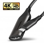 USB-C na HDMI 4K/60Hz adapter, alumínium, 25 cm kábel