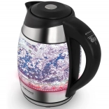 Esperanza Seine üveg vízforraló 1,7 l, fekete, LED világítással és hőmérséklet-szabályozással