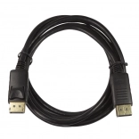 DisplayPort 1.2 kábel, 4K, 5 m, fekete