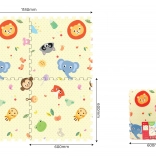 Puha habszivacs blokkok állatkákkal 60 × 60 cm, 4 db-os készlet