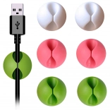 Öntapadós szilikon kábelrögzítők – 6 darabos készlet