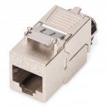 Keystone modul RJ45 (8P8C) Cat 8.1 STP, árnyékolt, szerszámmentes, acél