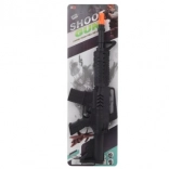 Műanyag géppisztoly gyerekeknek – fekete, 40 cm