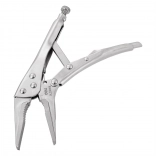 Hosszú fogó záróval Deli Tools ezüst