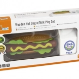 VIGA fa hot dog és tej készlet