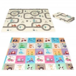 Oktató habszőnyeg, kétoldalas, összecsukható, nagy táska