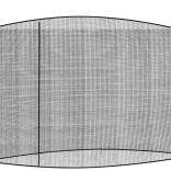 Szúnyogháló kerti napernyőhöz, 3 m – fekete