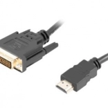 Lanberg HDMI – DVI-D dual link kábel 1,8 m fekete