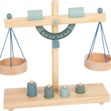Gyermek fa serpenyős mérleg, szürke-kék
