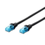 Patch kábel U/UTP kat.5e PVC 3m fekete