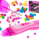 Rózsaszín gyöngyfűző készlet