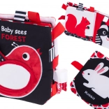 Kontrasztos textilkönyv csecsemőknek, az erdő