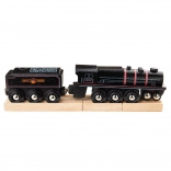 Bigjigs Rail Black 5 gőzmozdony fa replikája