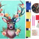 5D gyémántfestés – szarvas 30 × 40 cm