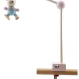 Hess fa mobil-/forgókar tartó kiságy fölé – rózsaszín, erős csavarszorítóval