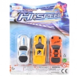 3 darabos műanyag kisautó készlet