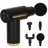 LED masszázspisztoly 4 az 1-ben, fekete