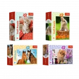 Minipuzzle 54 darabbal és kölyökállatokkal