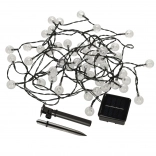 Napelemes kerti LED lámpák kerek forma 7m meleg fehér