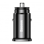 Baseus Square fém autós adapter A+C 30 W gyors töltéssel