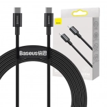 BASEUS Superior USB‑C – USB‑C kábel, 100 W, 2 m, fekete