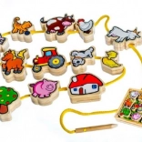 Fűzős fa játék – Az első állataim