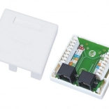 Fali UTP aljzat kat. 6, 2x RJ45