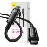 USB‑C–USB‑C kábel BASEUS Tungsten Gold 240 W, 1 m, fekete