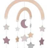 Fa függő körhinta Lila csillagokkal
