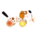 Húzható fa játék kutya gyermekeknek