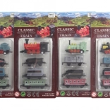 Fém mozdonykészlet mozdonnyal és három vagonnal