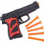 Műanyag pisztoly tapadókorongos lövedékekkel 16 cm – 5 töltény készlet