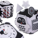 Oktató fekete-fehér kontrasztos szenzoros kocka