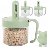 Légmentesen záródó fűszertartó beépített kanállal és füllel 0,2 l