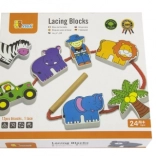 Viga fa fűzős kockák Safari ZOO