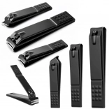 3 darabos fekete körömcsipesz készlet – nagy, kicsi és ferde