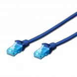 Patch Cord U/UTP kat.5e PVC 3m kék