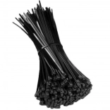 fekete nejlon kábelkötegelő 2,5x120 mm, 100 db