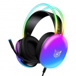 ONIKUMA X25 gamer headset fekete RGB világítással