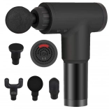 Masszázspisztoly mélyizom-masszázshoz, 6 sebesség és 4 fej