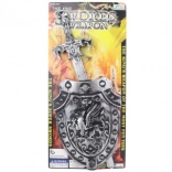 Műanyag kard pajzzsal gyerekeknek