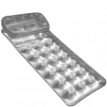 Felfújható strandnyugágy háttámlával, ezüst