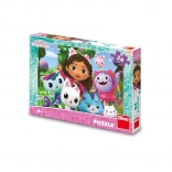 Puzzle Gabby házikója a kertben 24 darabbal