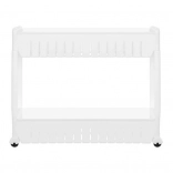 Mobil konyhai vagy fürdőszobai polc kerekeken fehér