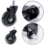 Görgőszerkezet székre, átlátszó gumiból készült, csendes