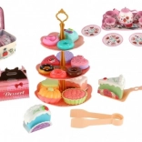 Gyerek bádog teáskészlet kis bőröndben