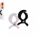 Babakocsi csipeszek fekete-fehér 2 db