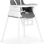 ECOTOYS 3 az 1-ben összecsukható etetőszék gyerekeknek, szürke